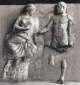 Esc, V aC., Templo de Zeus, Zeus con Atenea, Detalle, Olimpia, Grecia, 470-455