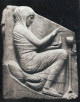 Esc, V  aC., Trptico, Trono Ludovisi, Mujer Quemando Incienso, Grecia 470-460 aC