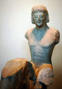 Esc, VI aC., El Caballero Rampin, Grecia, M. del Louvre, Pars, 560-550 aC.