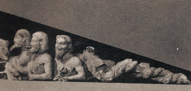Esc, VI, El viejo Hecatompedon, Detalle, Museo de la Acrpolis, Atenas, Grecia