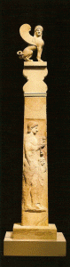 Esc, VI aC., Estela Funeraria de Megacles, Metropolitan Museum, N. York, USA, 540-530 aC.