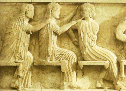 Esc, Friso del Thesauros de los Sifnos, El Robo de los Bueyes, Sicin, M. Arqueolgico, Delfos, Grecia