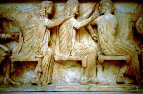 Esc, VI aC., Tesoro de Sifnos, Relieve, Islas Ccladas, Delos, Grecia, 525 aC.