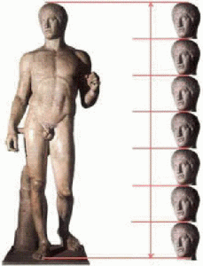 Esc, V aC., Policleto, El Dorforo, Cnones, Grecia, 450-440 aC.