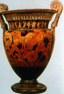 Cermica, V aC., Crtera Corintia, Eufronio, Figuras Rojas, Epopeya