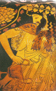 Cermica, V aC., Pintor Cleofrades, Dioniso y Mnades, Vulci, Antikenslummgen, Munich, Alemania, 500-490