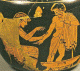 Cermica, V aC., El mdico hace una Sangra, Vaso Arvalos, M. del Louvre, Pars, Francia, 480-480