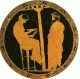 Cermica, V aC., Autor Codros, Consulta al orculo de Apolo, Antikensammlung, Berln, Alemania440-430
