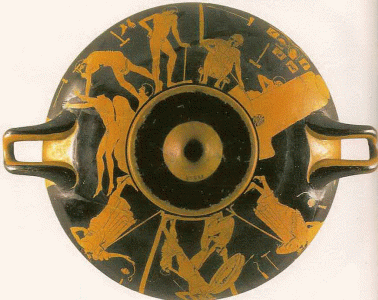 Cermica,V aC., Pintor de la Fundicin, Kylix, Vulci, Antikensammlung, Berln, Alemsania, 490-480