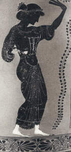 Cermica, VI aC., Psiax, nfora tica, Mnade, Figuras Negras y Rojas, 530-500
