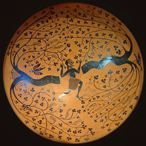 Cermica, VI aC. Vaso Dionisiaco de Motivos Florales, Influjo Oriental, M. del Louvre, Pars, Francia