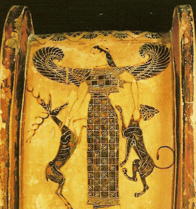 Cermica, VI aC., Ergsimo y Clitias, Vaso Franois, Artemis, M. Arqueolgico, Florencia, Italia,  570