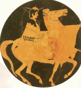Cermica, VI aC., Kylix, Eufronio, Copa de Leagro, Antilensammulung, Munich, Alemania, 510