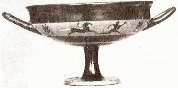 Cermica, VI aC., Kylix, Copa de Bandejas, Jinete y Corredor 575-550