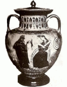 Cermica, VI aC., Pintor de Amasis, Anfora, Figura Negra, Estilo tico, 575-550