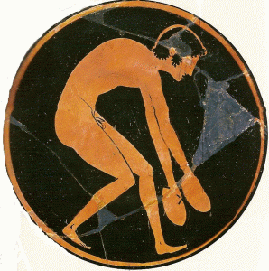 Cermica, VI aC., Pintor de Euergides, Salto de Longitud, Vulci, M. del Louvre, Pars, Francia, 510