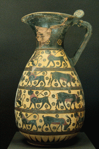 Cermica, VII aC., Influjo Oriental, Franjas de Animales