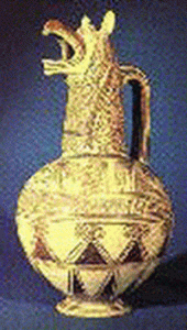 Cermica, VII aC., Vaso MacMillan, Cabeza de Len, Influjo Oriental