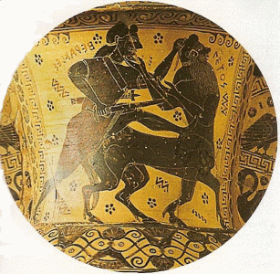 Cermica, VII aC., Pintor de Neso, Heracles Mata a Neso, M. Arqueolgico de Atenas, 620