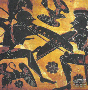 Cermica, V aC., Vaso tico, Hoplitas entran en Combate, Figuras Negras