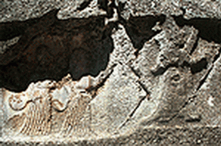 Esc, XIII-VIII aC., Shaushga o Ishtar Seguida de sus Servidores, Relieve, Yazilkaya