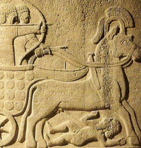 Esc, X-VIII aC., Hititas, Guerreros, relieve, Karkemish