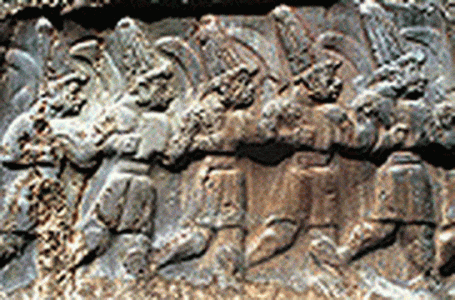 Esc, XIII-VIII aC., Hititas, Guerreros o Dioses en Marcha, Relieve, Jazilkaya