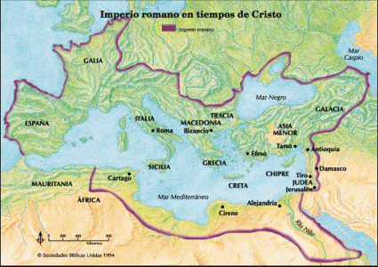 Imperio Romano, Tiempos de Cristo, MAPA