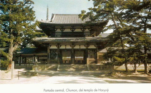 Arq, VI-VII, Chumn, Templo de Horyu ji, Portada Central