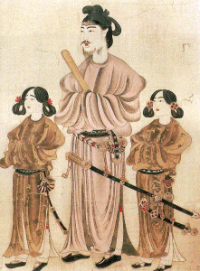 Pin, VIII, Retrato del Prncipe Shotoku con Sus Hijos, Papel, Col. Imperial, Tokio