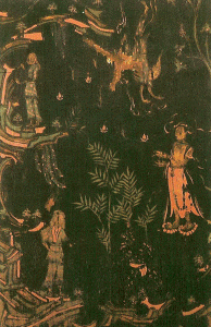 Pin, VII, Sacrificio por el Verso, Relicario, Ramamushi, detalle, Horyuji, Nara