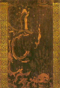 Pin, VII, Sacrificio por el Tigre, Relicario, Tamamushi Horyuji, Nara