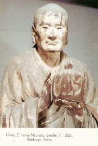 Esc, XIII, Muchaku el monje, detalle, Jonfuku ji, Nara, Japn, 1208