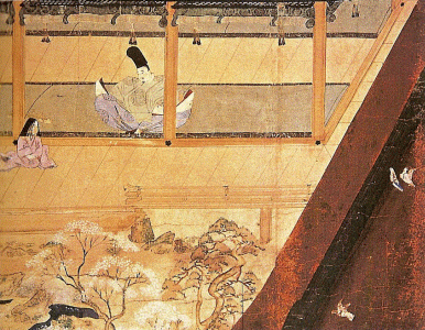 Pin, XIII, Michizane de Nio con su padre, El origen del Templo sintoista, papel, M. Kitano Tenman, Kyoto, Japn