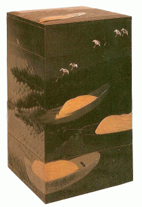Cermica, XIX, Shibata Zeshin, Caja, laca, Col. Florence y Herbert Irving, N. York