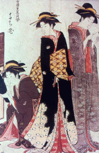 Pin, XVIII, Torii Kiyonaga, La geisa tachivana, M. Nacional, Tokio