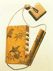 Accesorio, XVIII, Inro,Bamb, madera, M.A. Oriental Vhiossone, Gnova