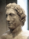 Esc, IV aC., Atribuda, Lisipo, Alejandro III el Grande, Copia Romana Grecia, 330 aC.