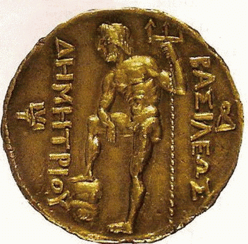 Numismtica, III aC, Tetradragmas, Acua Demetrio Poliercetes, Rey, Macedonia, 294-288