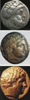 Numismtica, Retratos de Filipo II de Macedonia, Grecia