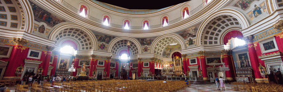 Arq, XIX, Iglesia, Interior, Mosta, Malta