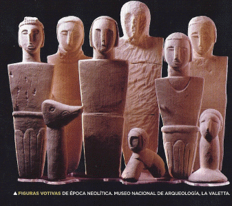 Esc, IV Milenio, Figuras Votivas, Neoltico, M. de Arqueologa, Gozo, Ggantija,  La Valetta, Malta