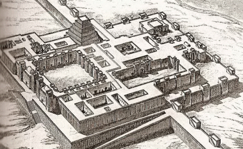 Arq, VIII aC., Korsabad p Dur Sharrukin, Ilustracin, 713-706