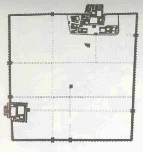 Arq, VIII aC., Palacio de Khorbad o Dur Sharrukin, Sangn II, adosado a la muralla Norte de la ciudad, planta