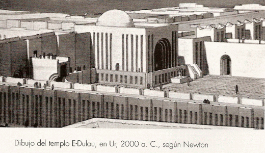 Arq. XX aC., Templo de E Dulau, Ur, Dibujo 2000