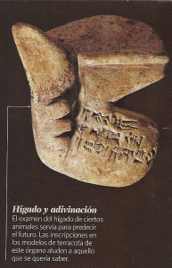 Escritura cuneiforme, XIX aC., Hgado para la adivinacin, Mari, Siria, M. del Louvre, Pars