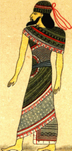 Pin, XV aC., Vestimenta tpica, ilusstracin, 1400