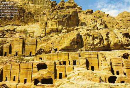 Arq, II aC., Calle de las fachadas, Nabateos, Petra, Jordania