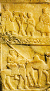 Esc, II aC., Comerciantes Nabateos, Estela, M. del Louvre, Pars