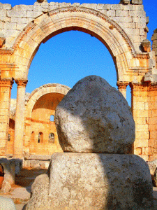 Arq, V, Baslica de San Simen el Estilita o Kal at Simn, Interior, Rotonda cetral con restos de la columna, Siria, 350-459
